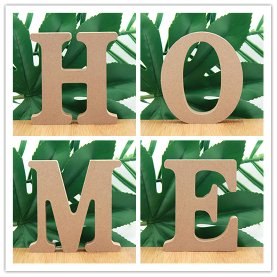 Interior Design Quotes - 1 Stück 10 cm Holzfarbe Holzbuchstaben