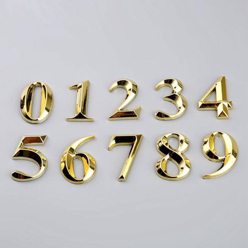 Interior Design Quotes - 1 Stück kreative goldene Türnummern-Aufkleber für