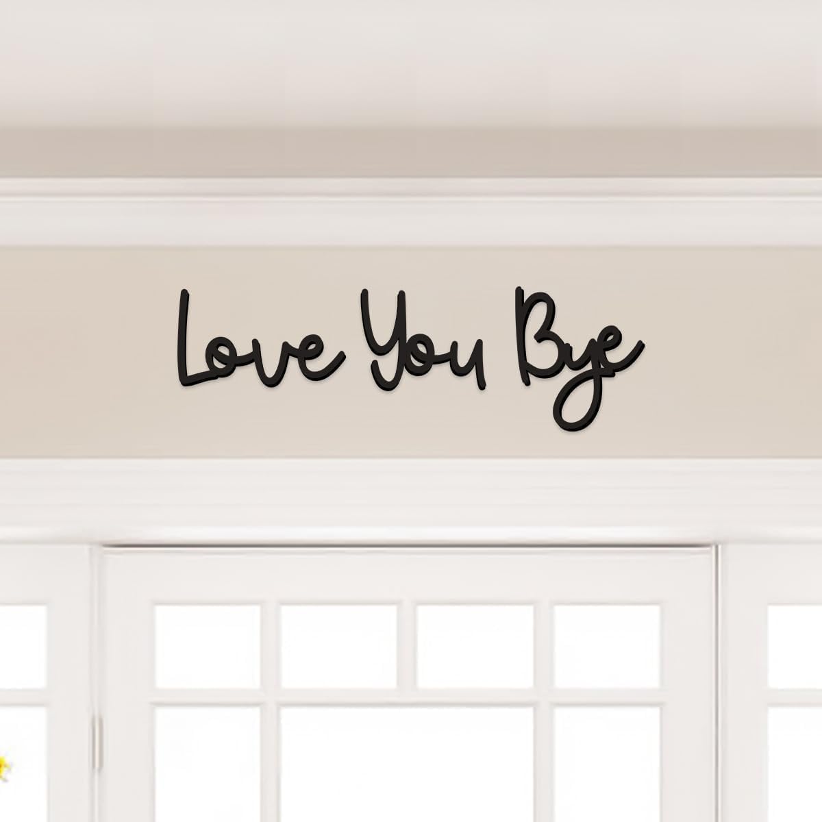 Interior Design Quotes - Love You Bye Holzschild, Heimdekoration, Boho-Dekor,