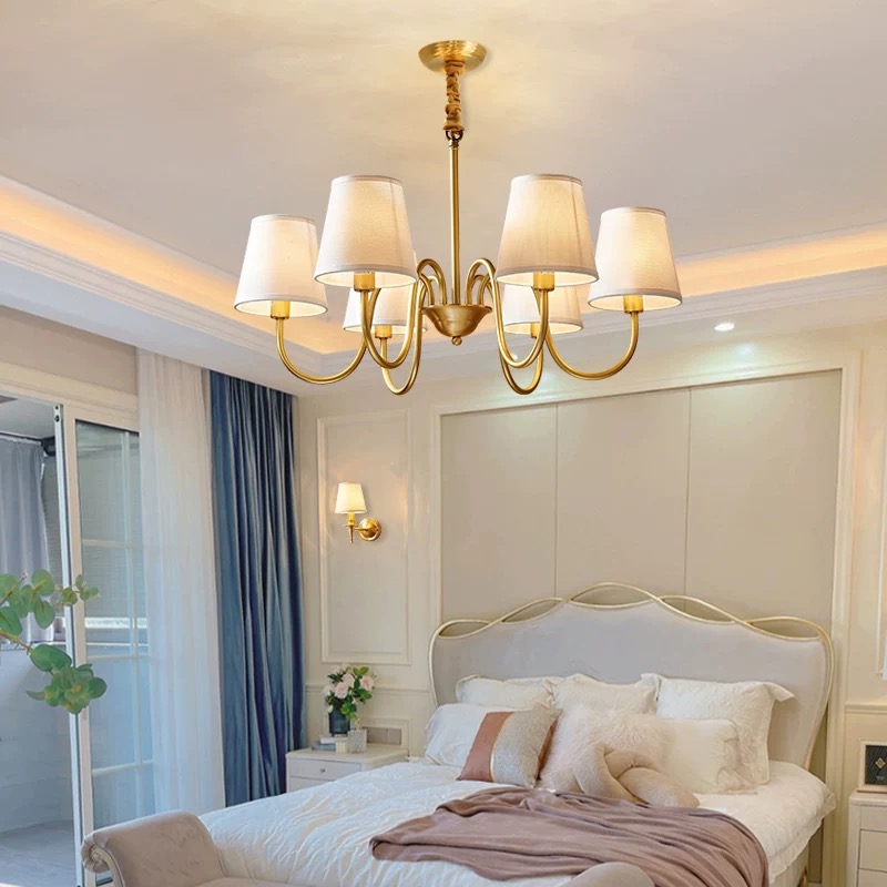 Interior Design Gold - Kupfer-Kronleuchter für Wohnzimmer, Schlafzimmer, Arbeitszimmer, Küche,