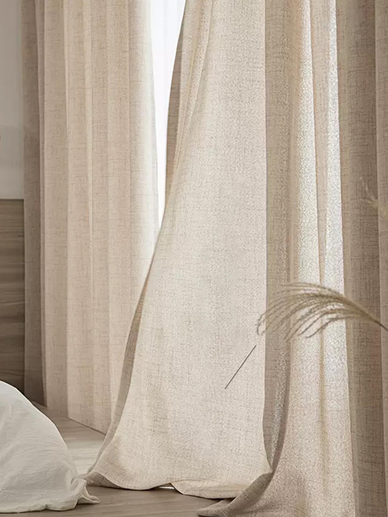 Linen Curtain Eyelet - Halbschattierende Vorhänge aus verdickter Baumwolle und
