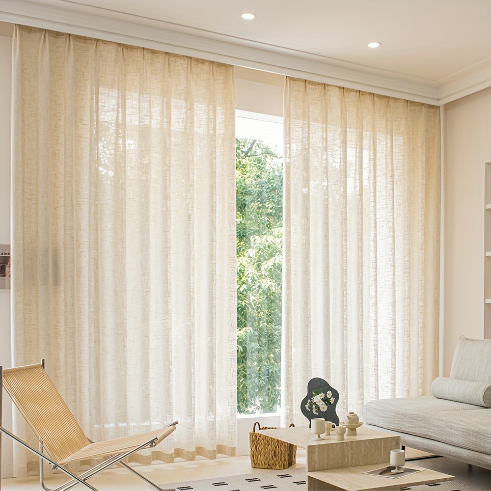 1 Stück Minimalistischer Verdi – Linen Curtain Eyelet Bewertung und Preis