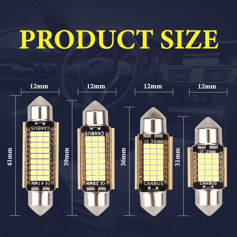 4 stücke c5w led auto glühbirn – Interior Design Gold Bewertung und Preis