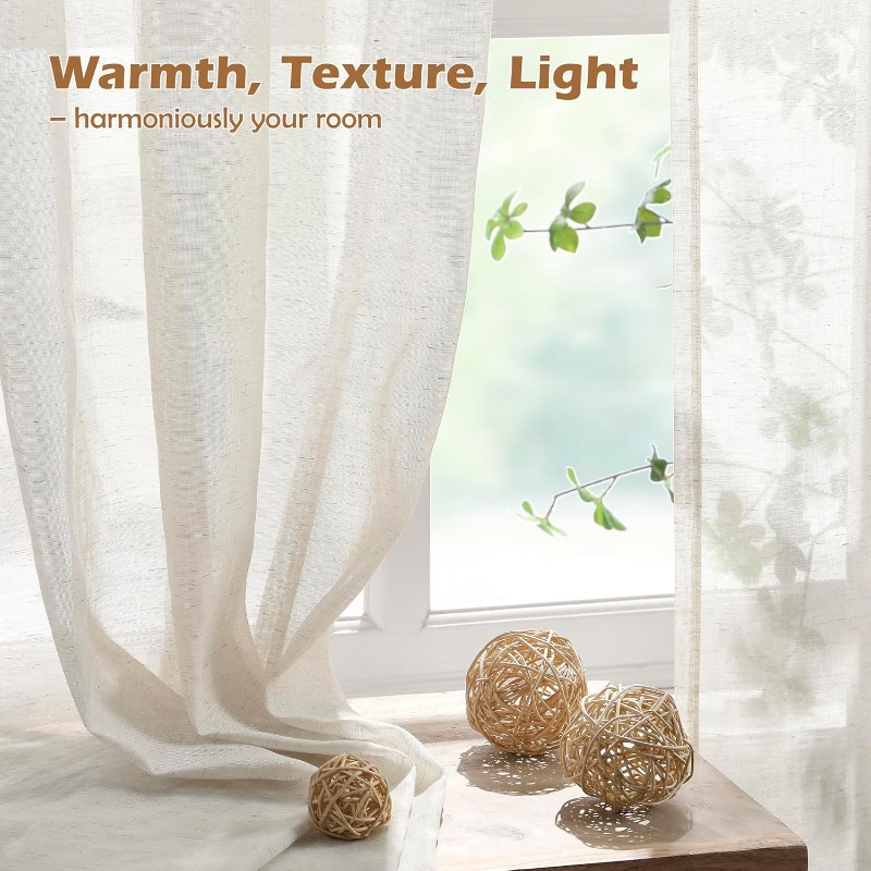 Leinen-Texturierte Tüll-S-Falt – Linen Curtain Eyelet Bewertung und Preis